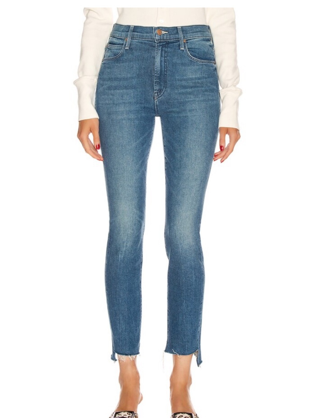 Mother Denim The Stunner Two Step Fray Runaway Train Size 25